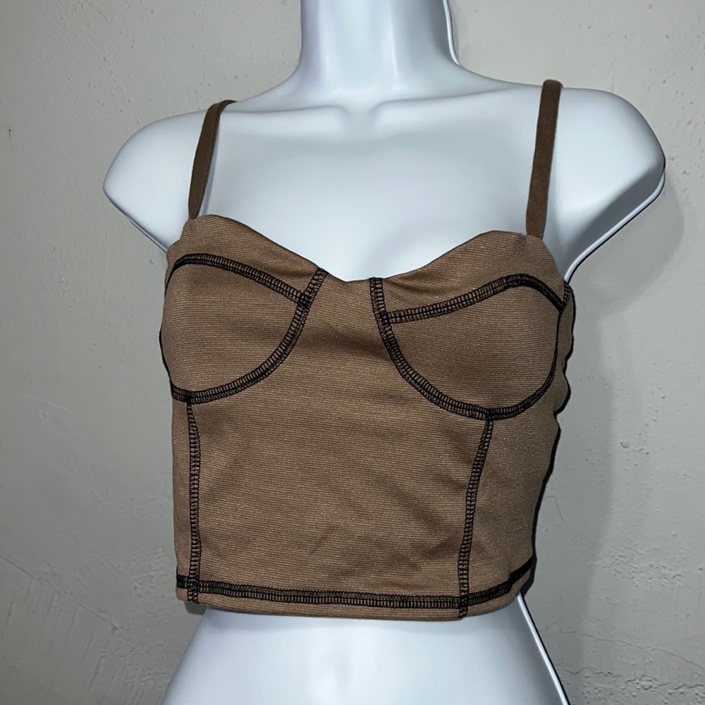 Brown forever 21 crop top